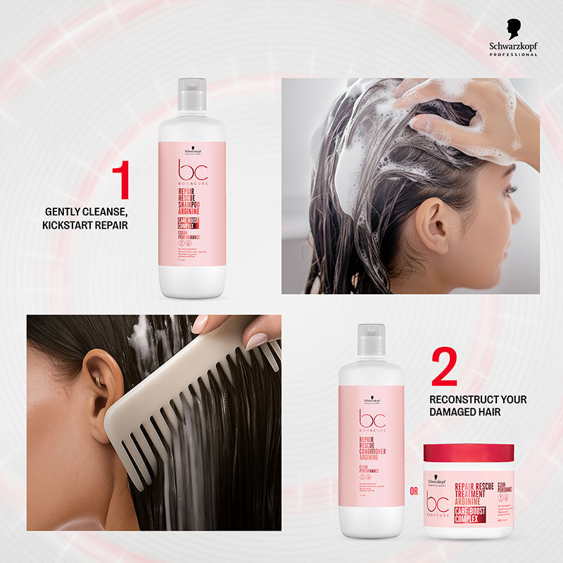 Schwarzkopf Professional Bonacure Repair Rescue Shampoo, 1000ml Buy at Indicrest Image 11