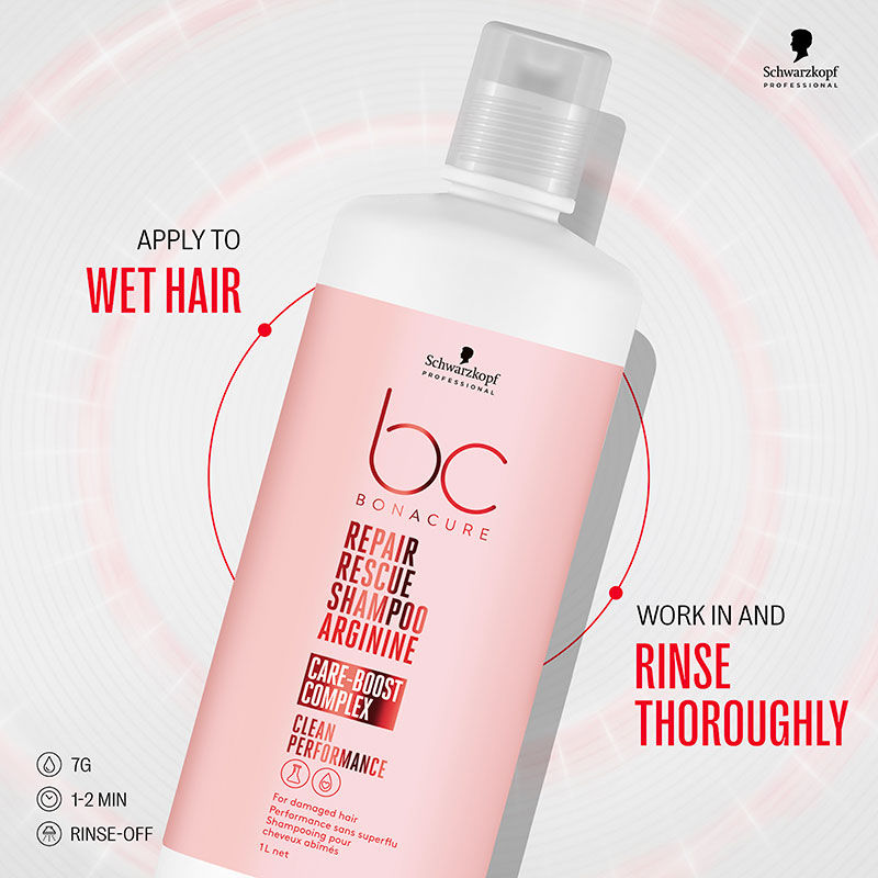 Schwarzkopf Professional Bonacure Repair Rescue Shampoo, 1000ml Buy at Indicrest Image 13