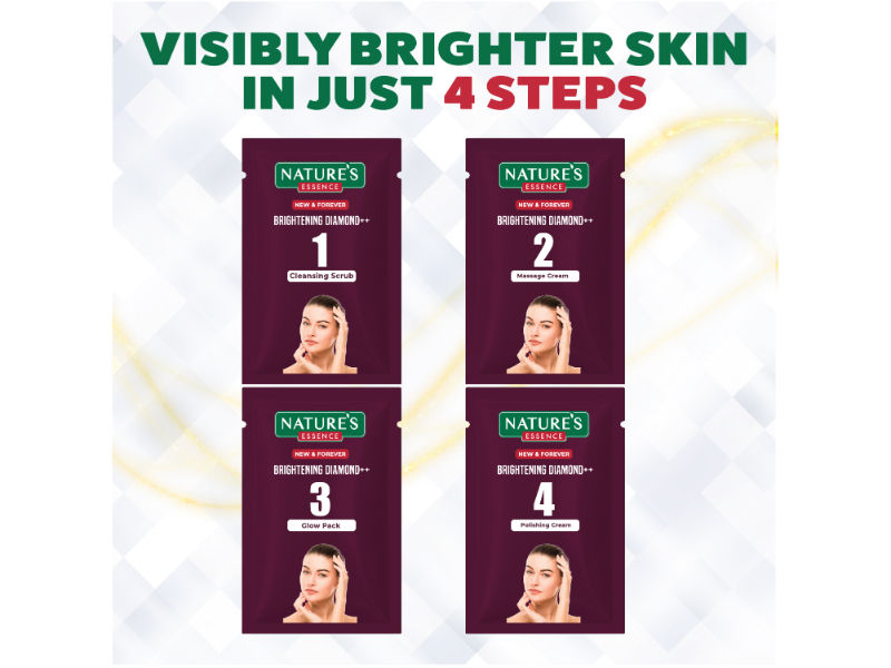 Nature's Essence Brightening Diamond ++ Facial Kit, Single Use Pack, 32g Buy at Indicrest Image 4
