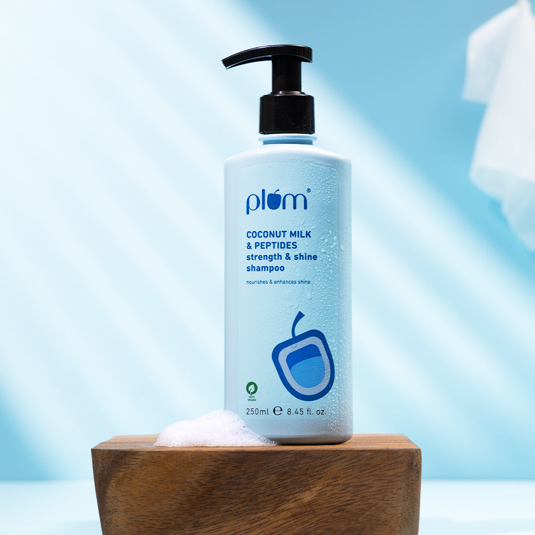 Plum Coconut Milk & Peptides Shampoo | Softens Strands | Nourishes Hair, 250ml