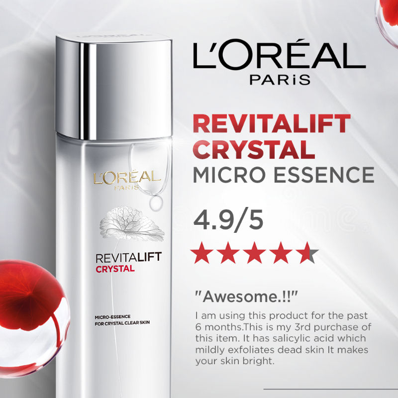 L'Oreal Paris Revitalift Crystal Micro-Essence With Salicylic Acid, 130ml Buy at Indicrest Image 11