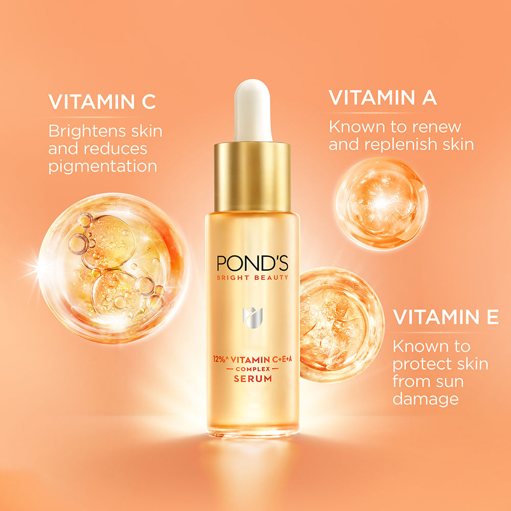 Pond’s Bright Beauty 12% Vitamin C+E+A Serum, 28ml Buy at Indicrest Image 4