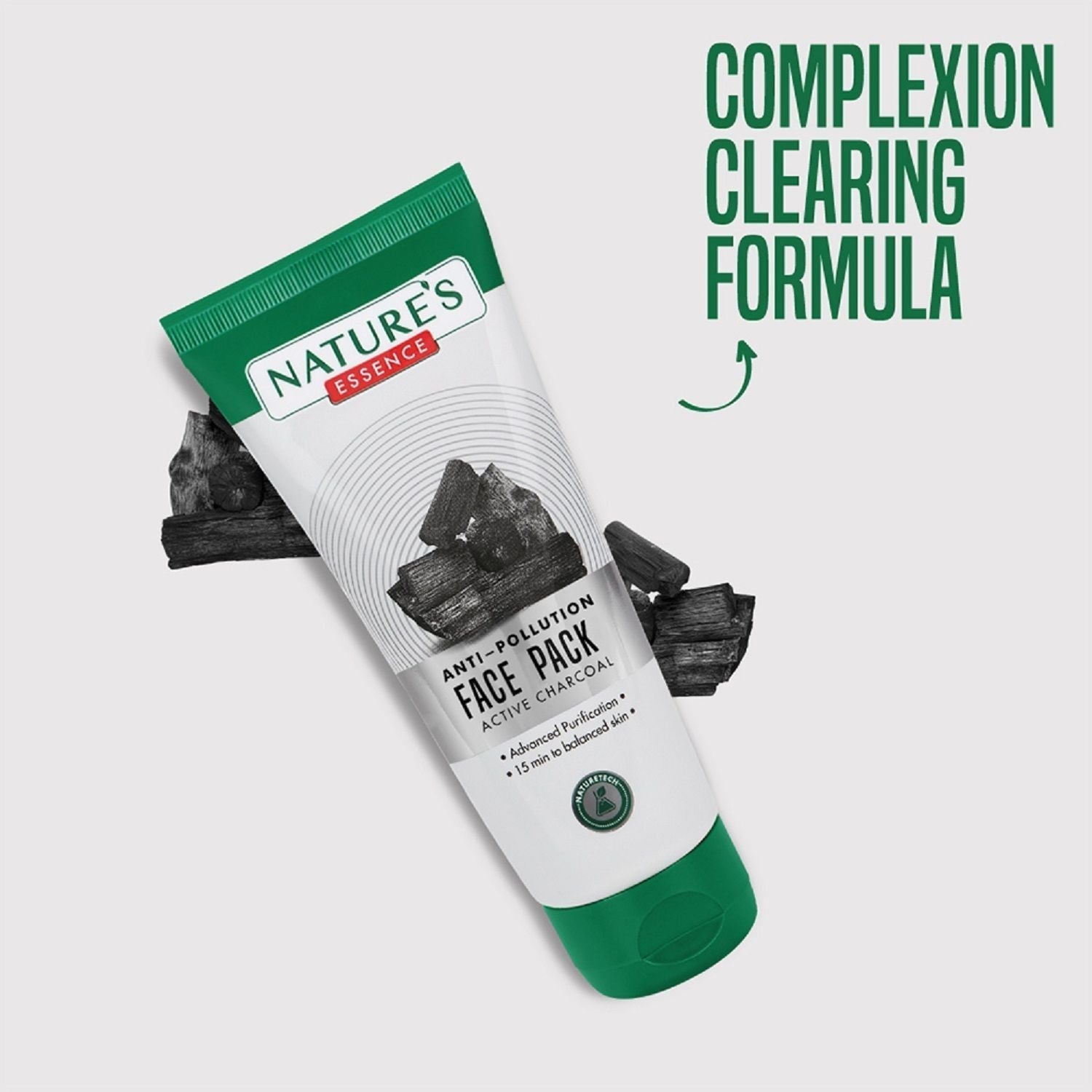 Nature's Essence Active Charcoal Anti Pollution Face Pack, 50g Buy at Indicrest Image 4