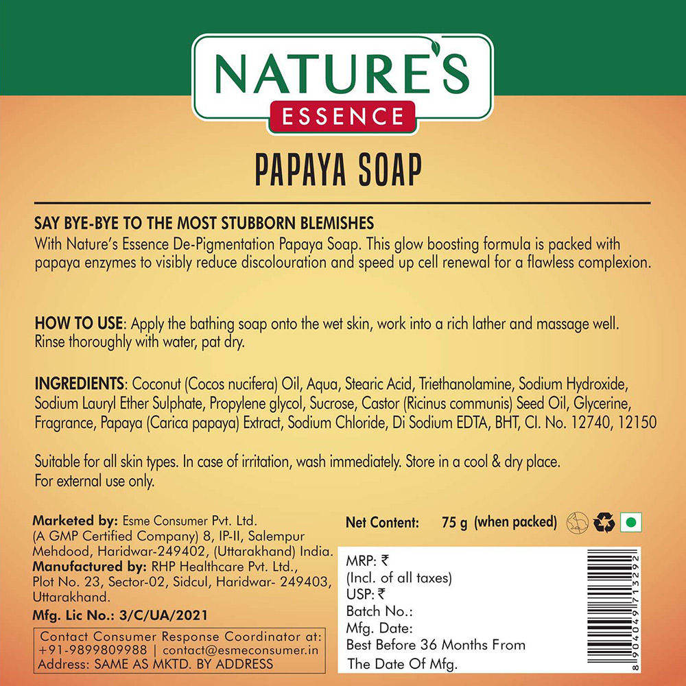 Nature's Essence De - Pigmentation Papaya Soap, 75g Buy at Indicrest Image 7