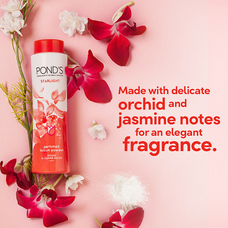 Pond’s Starlight Perfumed Talc Powder Orchid & Jasmin Notes, 100g Buy at Indicrest Image 4