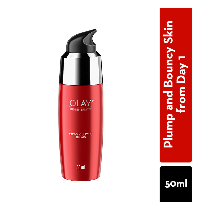 Olay Regenerist Micro Sculpting Serum, Plump & Bouncy Skin, With Hyaluronic Acid & Niacimide, 50ml Buy at Indicrest