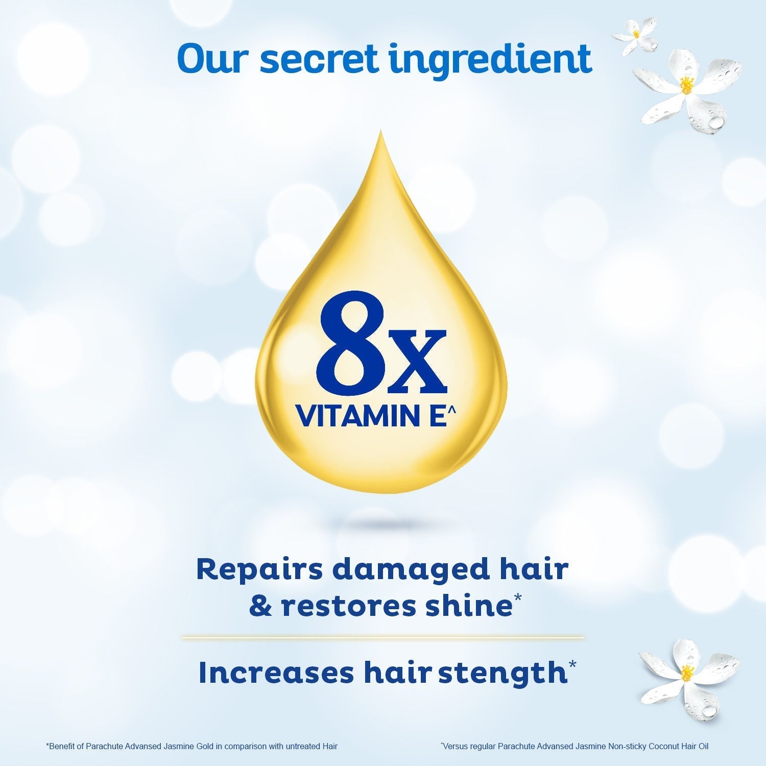 Parachute Advansed Jasmine Gold Coconut Hair Oil, Vitamin-E, Super Shiny Hair, Non-sticky, 500ml Buy at Indicrest Image 5