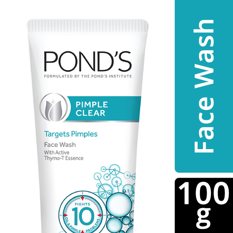 Pond’s Pimple Clear Facewash with Active Thymo-T Essence Formula Helps Reduce Pimples In 3 Days, 100g Buy at Indicrest