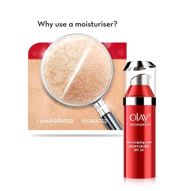 Olay Regenerist Micro Sculpting Cream Moisturizer With SPF 30 With Hyaluronic Acid & Niacimide, 50g Buy at Indicrest Image 6