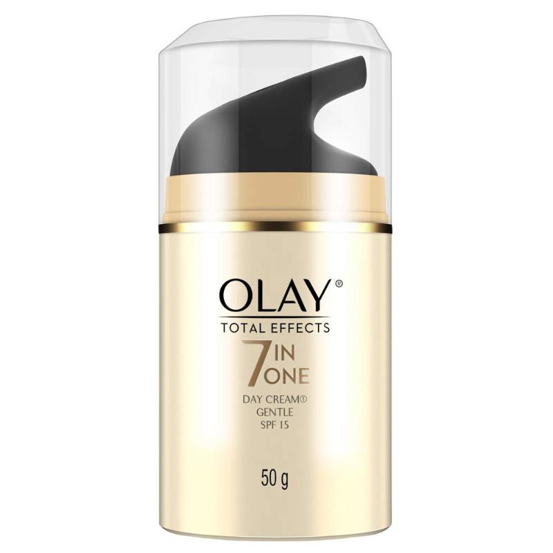 Olay Total Effects Day Cream,Gentle With SPF 15 For Sensitive Skin, Fights 7 Signs of Ageing, 50g Buy at Indicrest Image 2