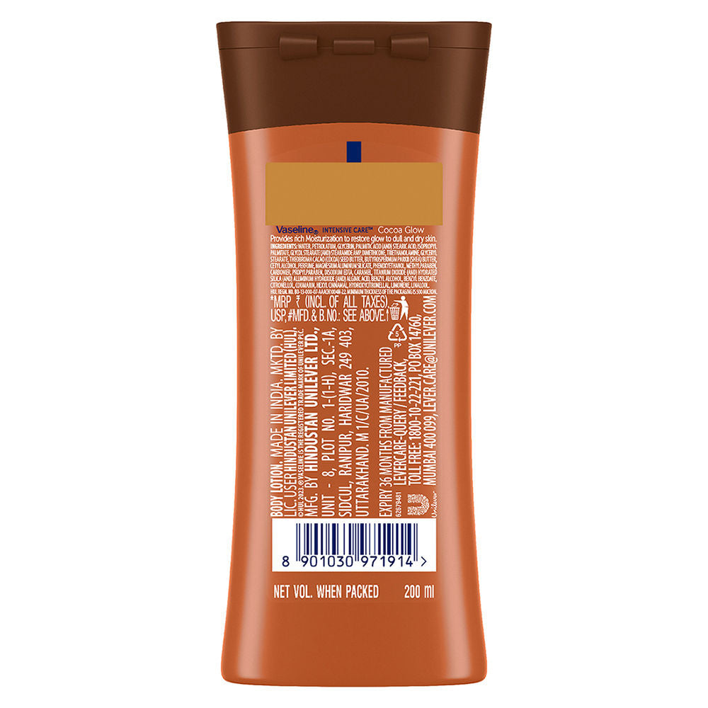 Vaseline Cocoa Glow Serum In Lotion 100% Pure Cocoa & Shea Butter for Glowing & Soft Skin, 200ml Buy at Indicrest Image 8