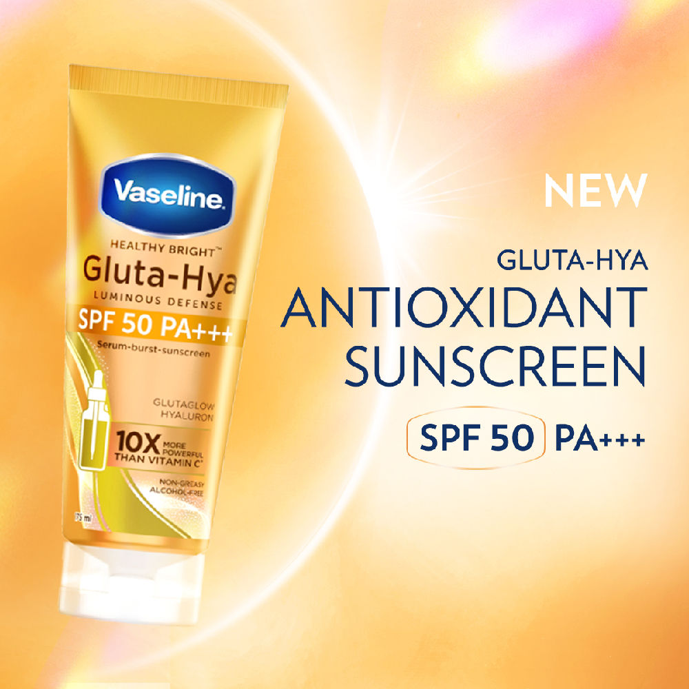 Vaseline Gluta Hya Antioxidant SPF 50 PA+++ Sunscreen, 175ml Buy at Indicrest Image 2