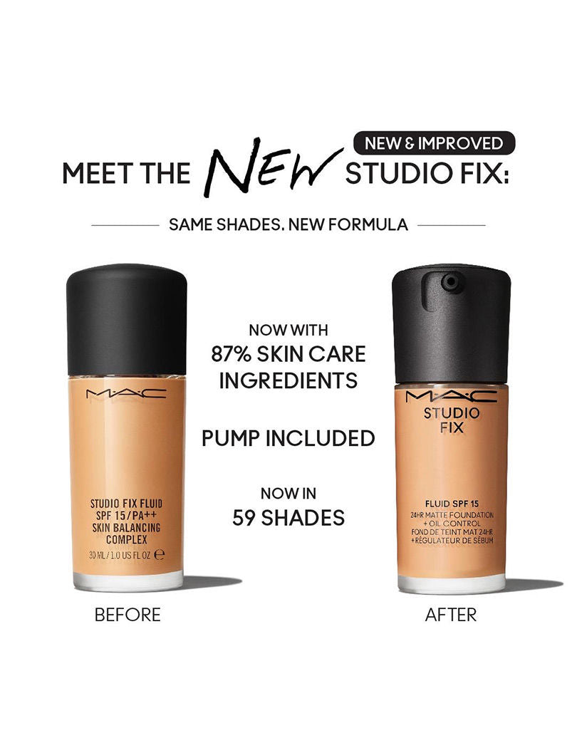 M.A.C Studio Fix Fluid SPF 15 Soft Matte Foundation With Hyaluronic Acid - C40, 30ml Buy at Indicrest Image 2