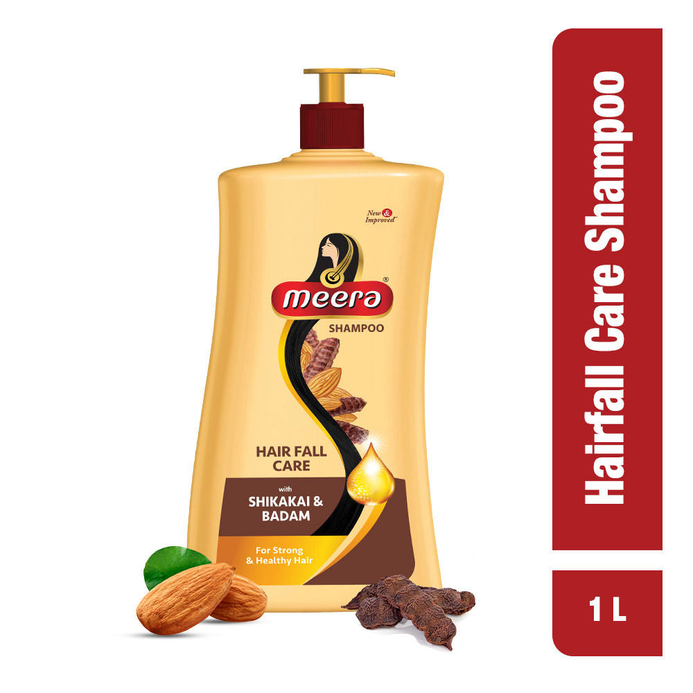Meera Hairfall Care Shampoo, With Goodness Of Badam and Shikakai, 1 Litre Buy at Indicrest Image 6