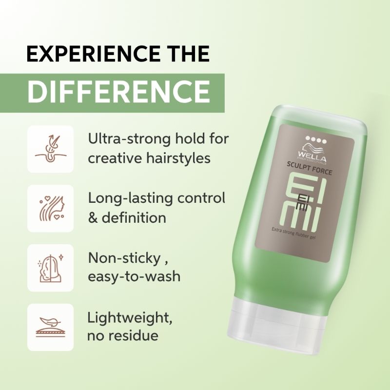 Wella Professionals EIMI Sculpt Force Extra Strong Flubber Gel, 125ml Buy at Indicrest Image 2