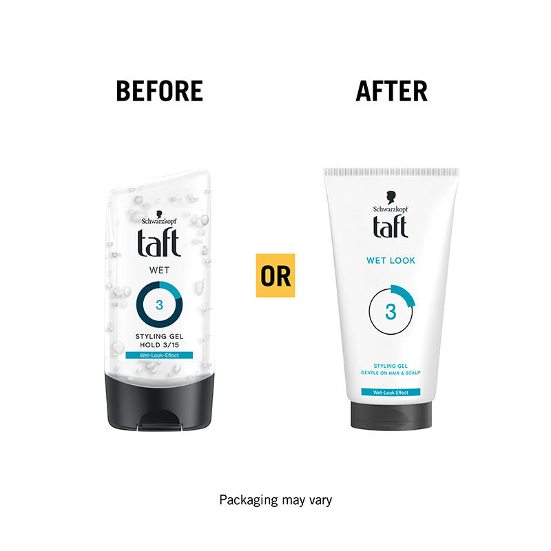 Schwarzkopf TAFT Wet Hair Styling Gel For 24 Hours Shiny Wet Look Effect Hold 3, Non-Sticky, 150ml Buy at Indicrest Image 2