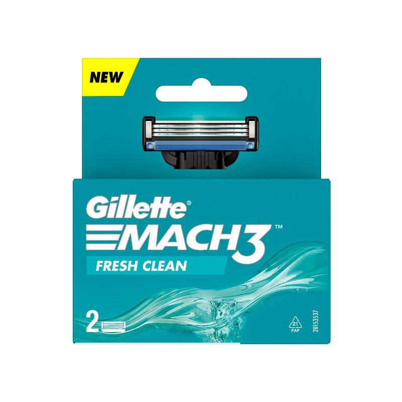 Gillette Mach 3 Manual Shaving Razor Blades for men, (Pack of 2 cartridges) Buy at Indicrest