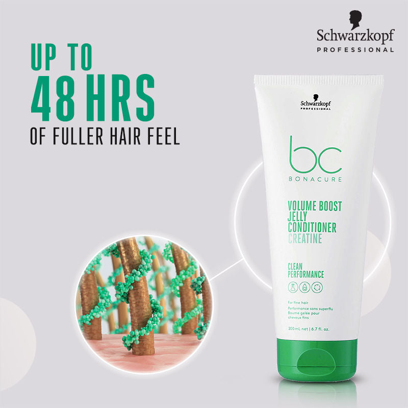 Schwarzkopf Professional Bonacure Volume Boost Jelly Conditioner With Creatine - For Fine Hair, 200ml Buy at Indicrest Image 3