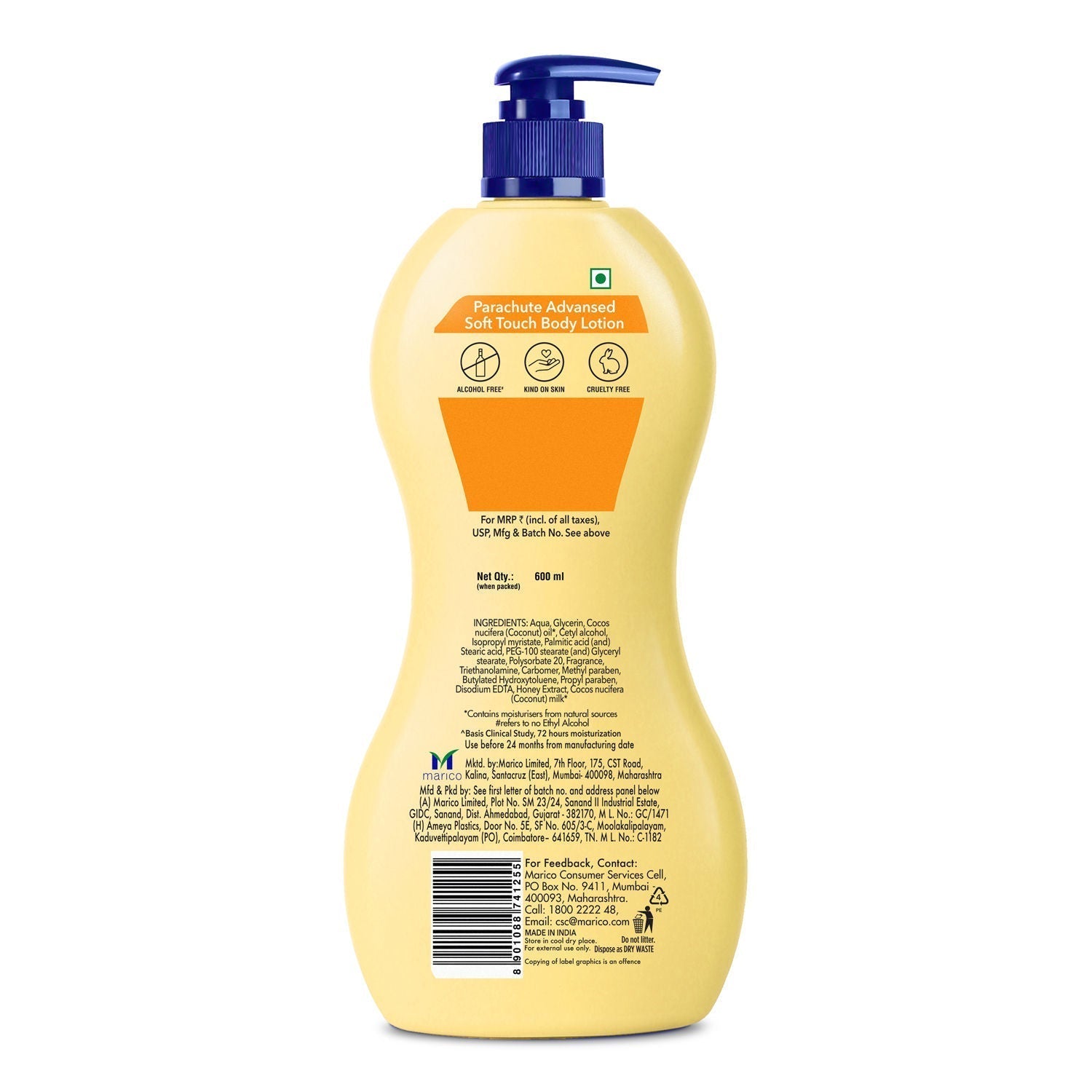 Parachute Advansed Soft Touch Body Lotion, 600ml Buy at Indicrest Image 2