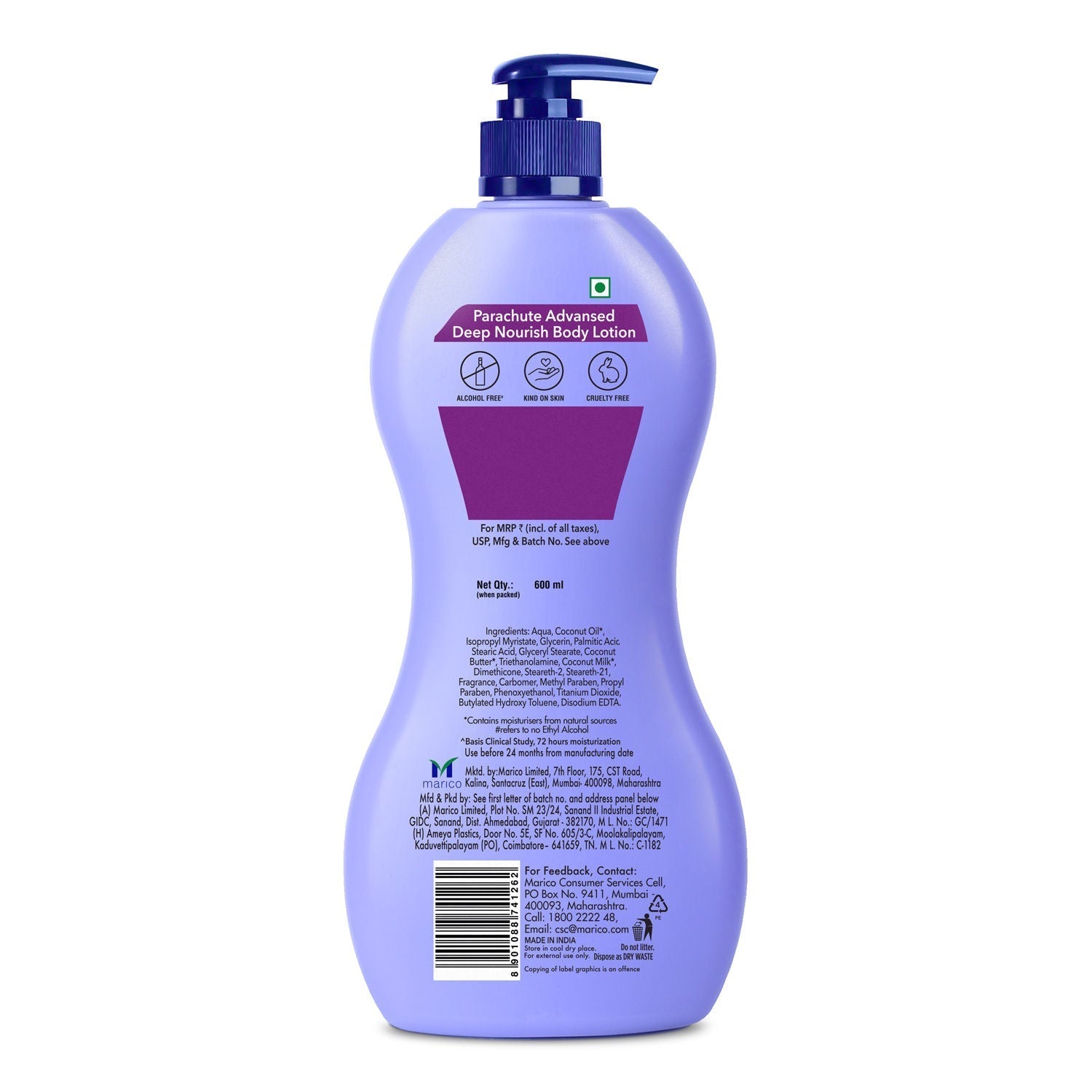 Parachute Advansed Deep Nourish Body Lotion, 600ml Buy at Indicrest Image 2