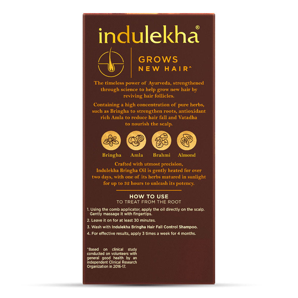 Indulekha Bringha Ayurvedic Hair Oil for Hair Fall Control with Amla & Coconut Oil, 100ml Buy at Indicrest Image 3