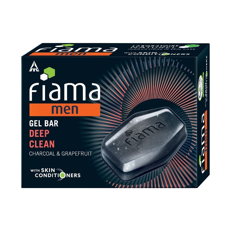 Fiama Men Charcoal Deep Clean Gel Bar with Grapefruit for Refreshed Skin, Skin, Safe On Skin, 125g Buy at Indicrest