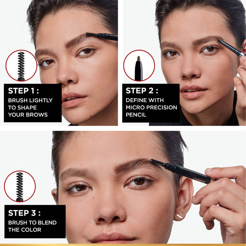 L'Oreal Paris Infallible Brows Upto 24H Micro Precision Pencil - 1.0 Ebony, 1g Buy at Indicrest Image 6