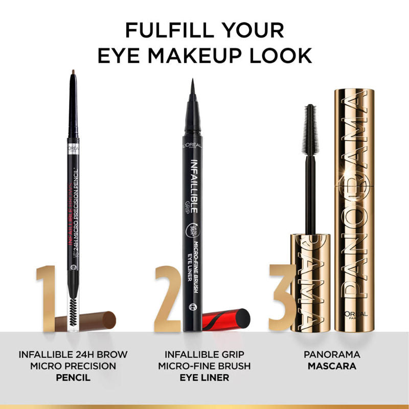 L'Oreal Paris Infallible Brows Upto 24H Micro Precision Pencil - 1.0 Ebony, 1g Buy at Indicrest Image 8