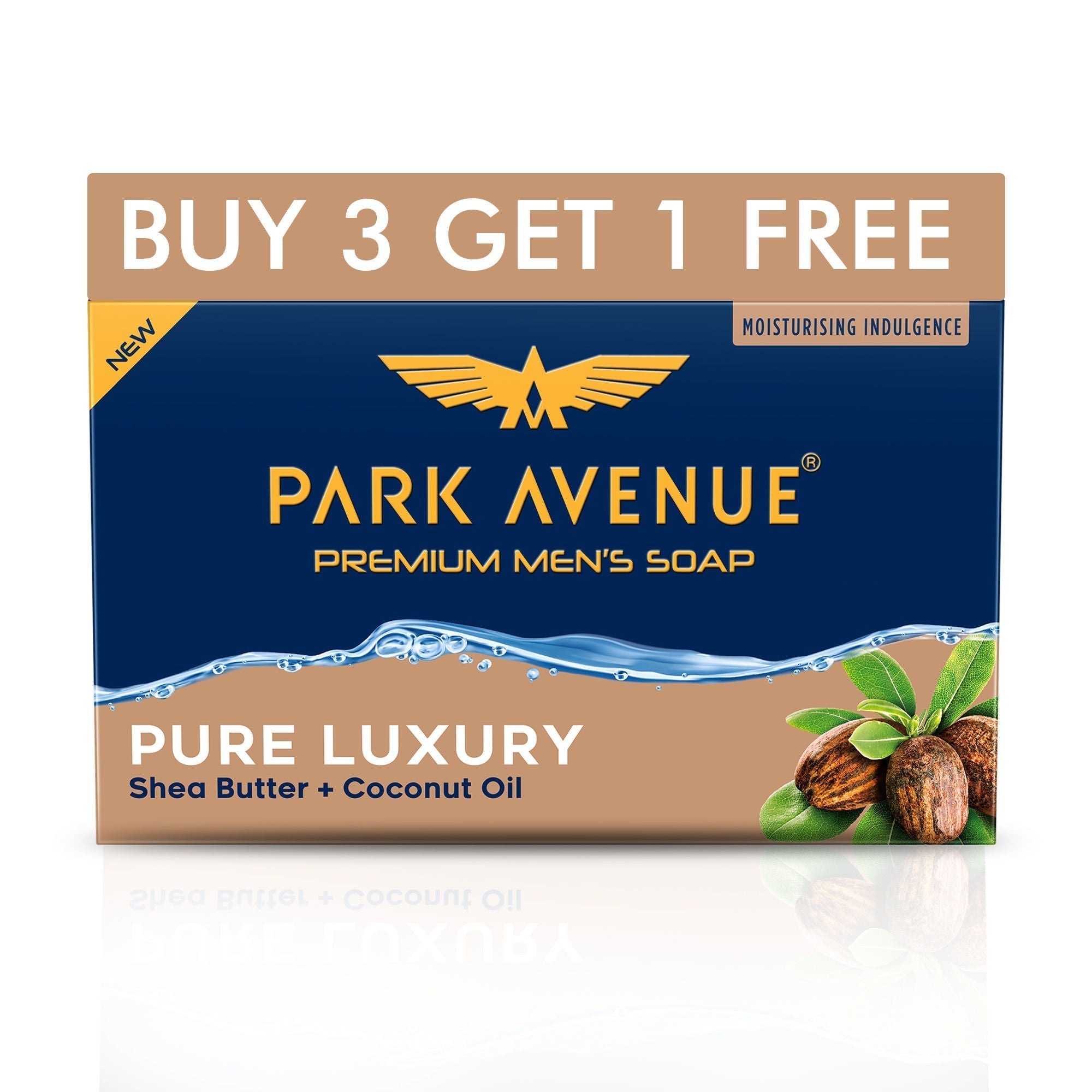 Park Avenue Premium Men's Soap Pure Luxury Shea Butter + Coconut Oil (Buy3 Get1 Free), 125g Each Buy at Indicrest