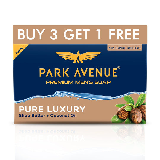 Park Avenue Premium Men's Soap Pure Luxury Shea Butter + Coconut Oil (Buy3 Get1 Free), 125g Each Buy at Indicrest