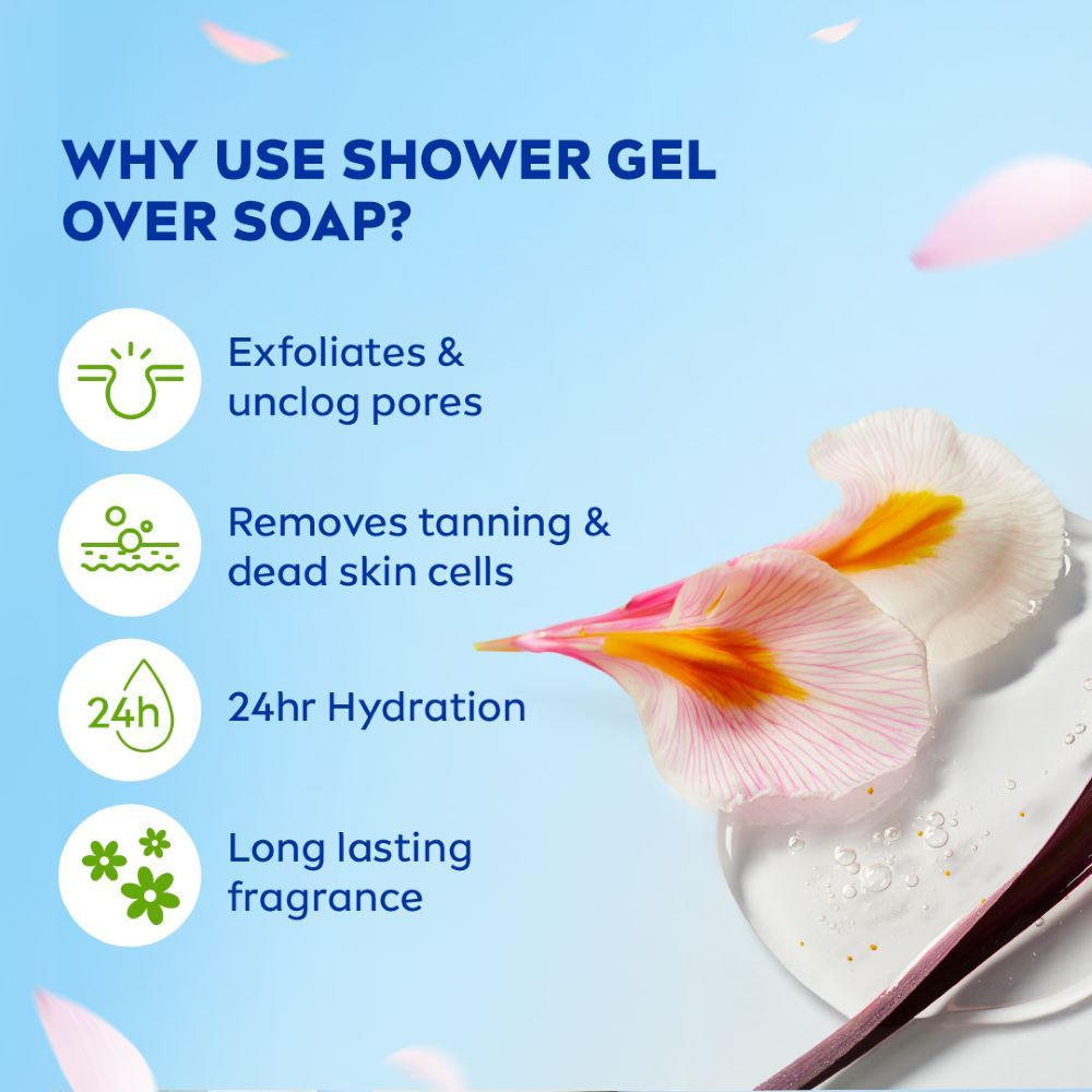Nivea Waterlily & care oil Body wash for long-lasting freshness, 250ml Buy at Indicrest Image 8
