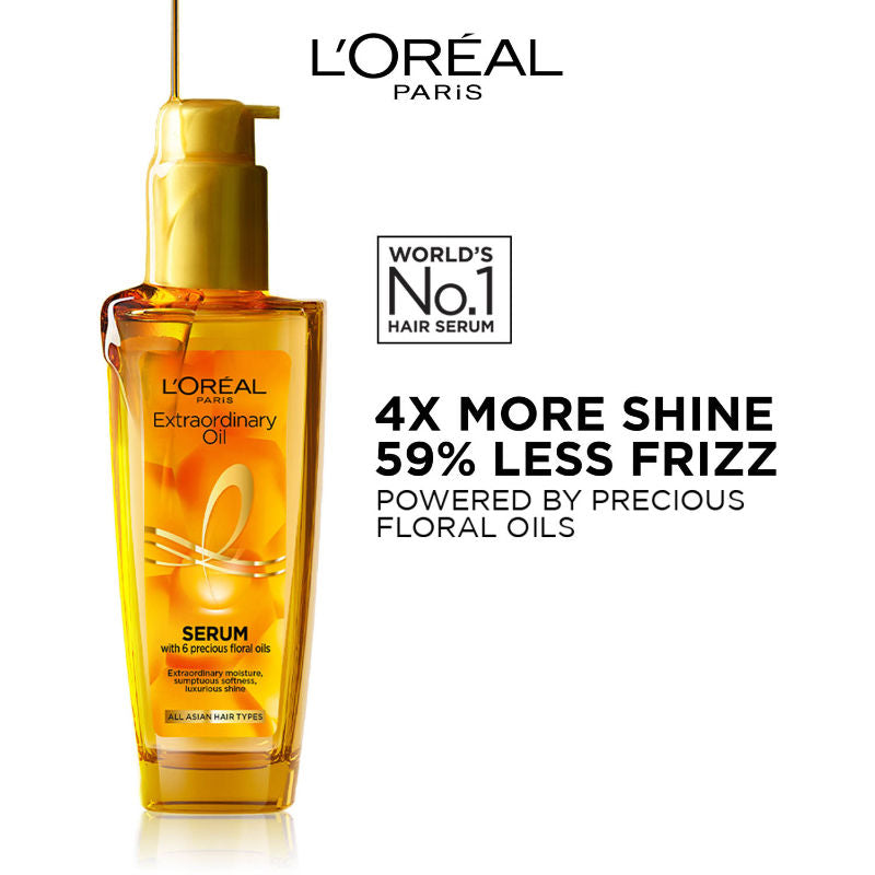 L'Oreal Paris Extraordinary Oil Hair Serum, Anti-Frizz Serum With UV Protection, 100ml Buy at Indicrest