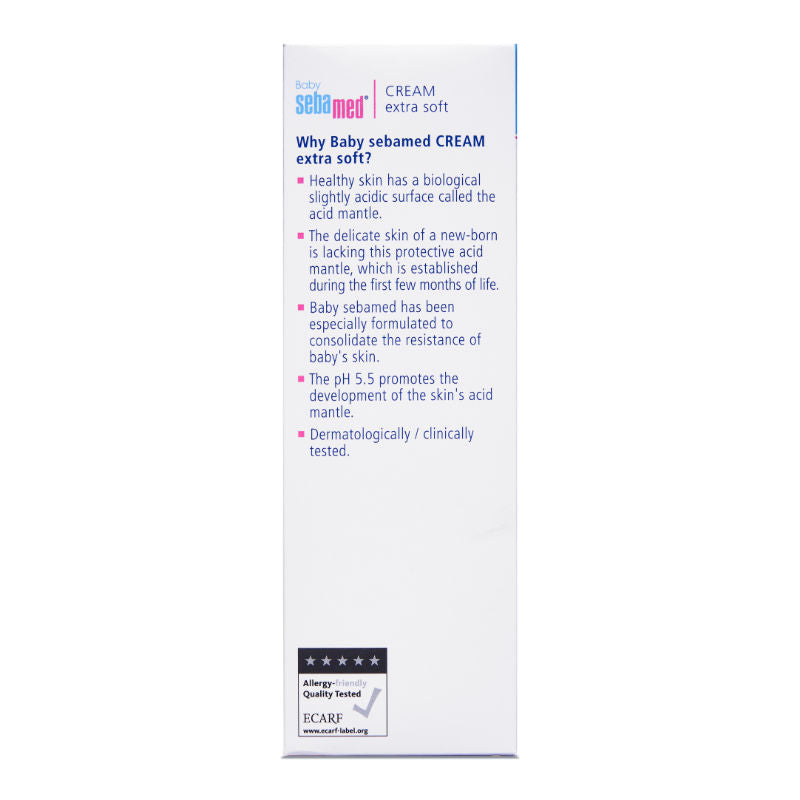 Sebamed Baby Cream Extra Soft, PH 5.5, Panthenol And Jojoba Oil, Clinically Tested, ECARF Approved, 200ml Buy at Indicrest Image 5