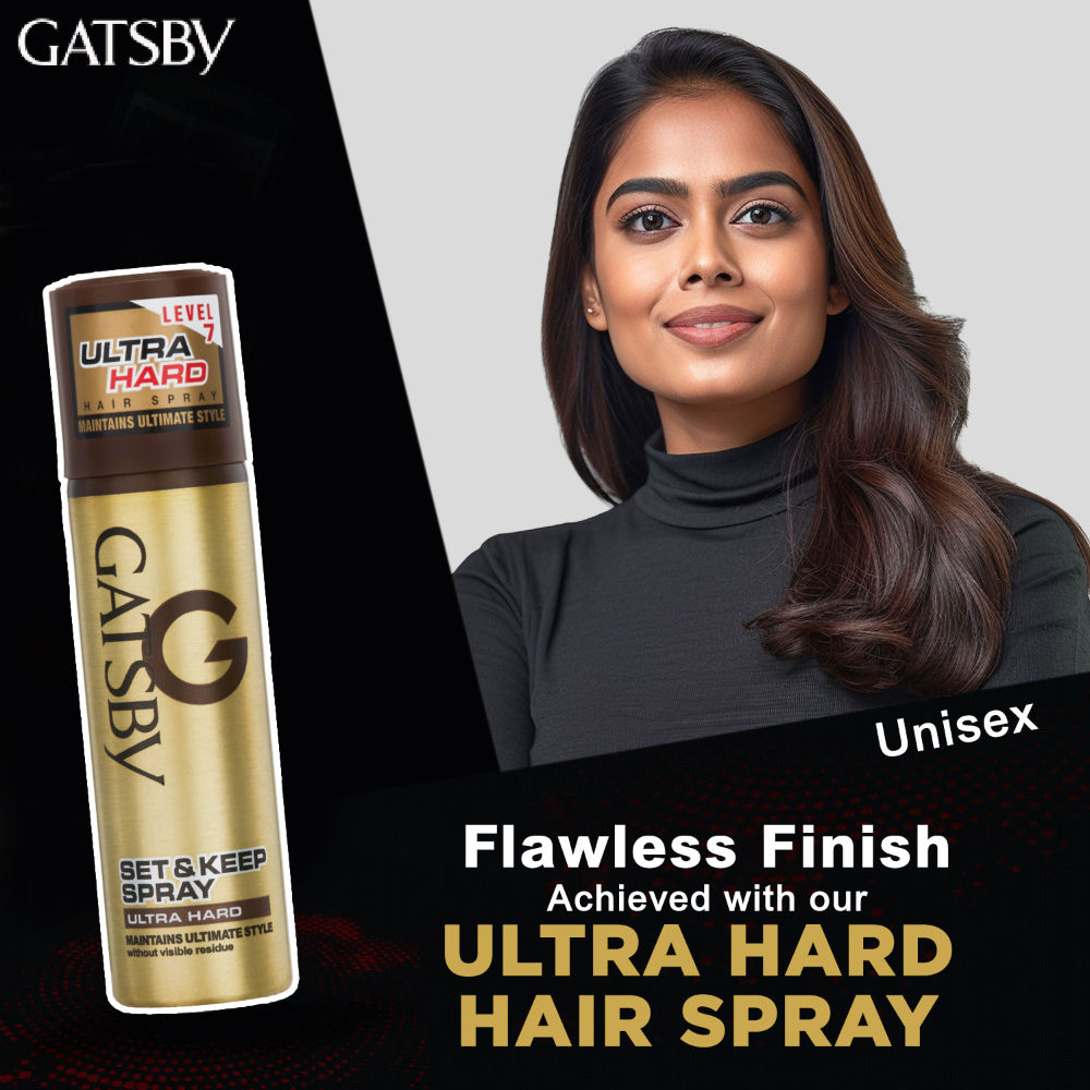 Gatsby Japan's No. 1 Set & Keep Hair Spray - Ultra Hard, 66ml Buy at Indicrest Image 5