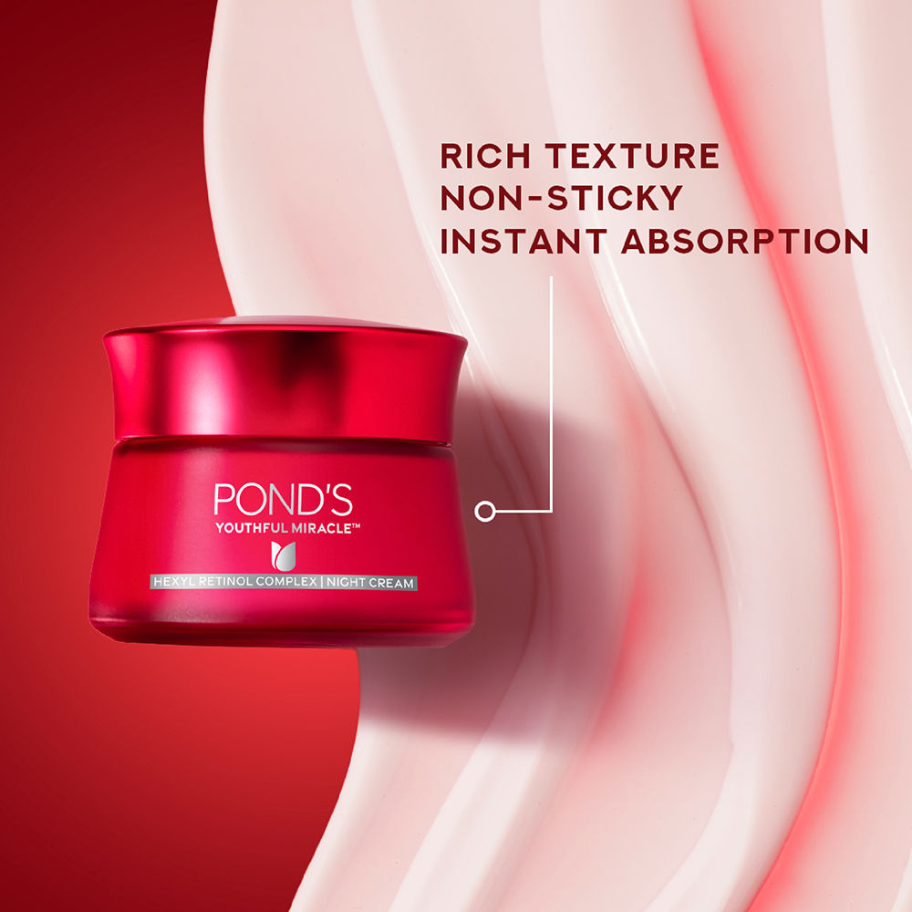 Pond’s Youthful Miracle Anti Aging Night Cream With Retinol C Niacinamide, 50g Buy at Indicrest Image 7