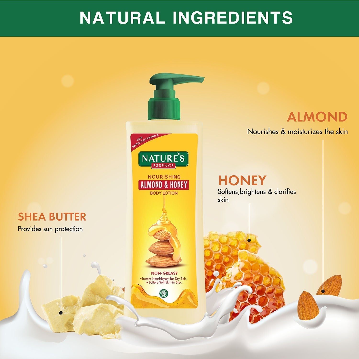 Nature's Essence Almond & Honey Nourishing Body Lotion, 400ml Buy at Indicrest Image 5