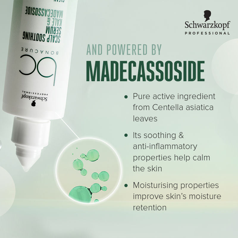 Schwarzkopf Professional Bonacure Scalp Soothing Serum|Dry, Sensitive Scalp|Kale, Madecassoside, 100ml Buy at Indicrest Image 6