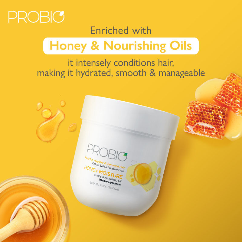 Godrej Professional Probio Honey Moisture Mask, 200g Buy at Indicrest Image 3