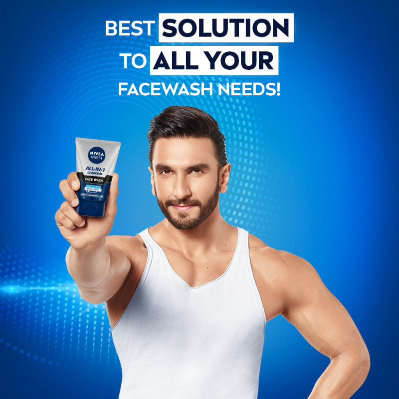 Nivea MEN Face Wash, All in 1 Charcoal, to Detoxify & Refresh Skin with 10x Vitamin C Effect, 50g Buy at Indicrest Image 3