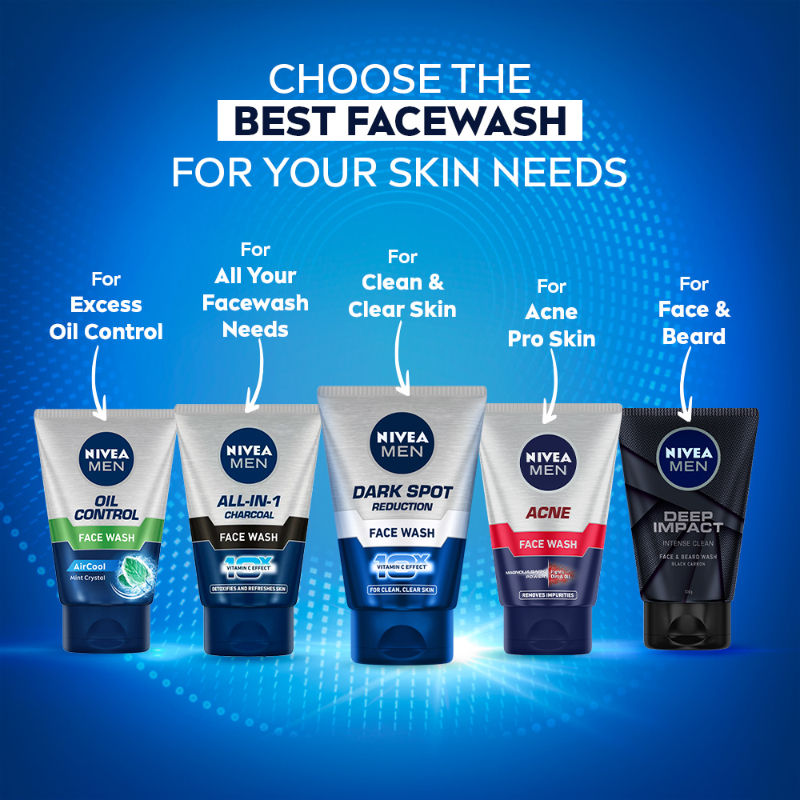 Nivea MEN Acne Face Wash for Oily & Acne Prone Skin, Fights Oil & Dirt with Magnolia Bark Power, 100g Buy at Indicrest Image 8