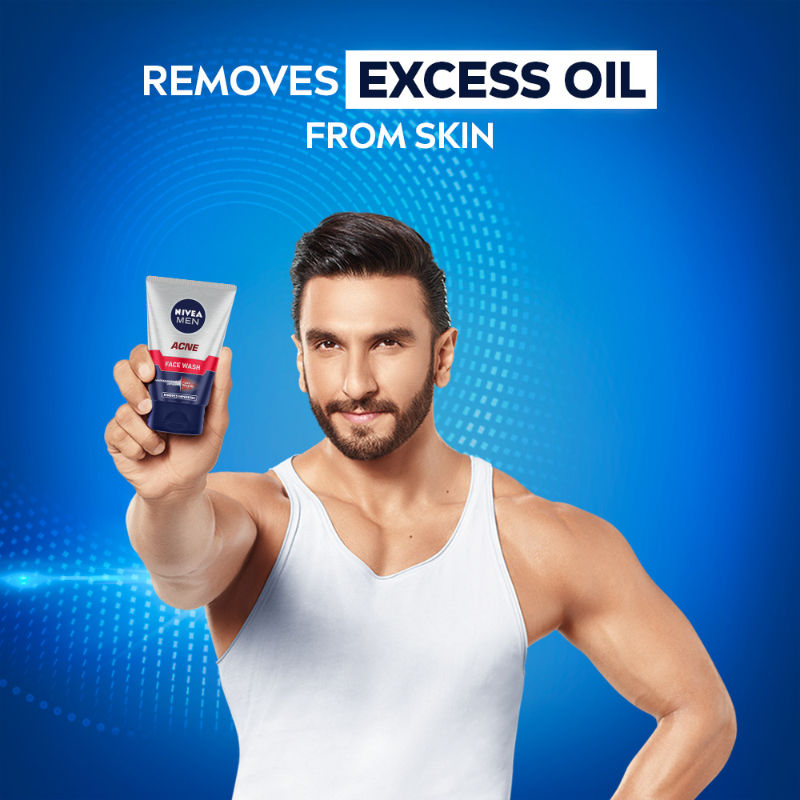 Nivea MEN Acne Face Wash for Oily & Acne Prone Skin, Fights Oil & Dirt with Magnolia Bark Power, 50g Buy at Indicrest Image 2