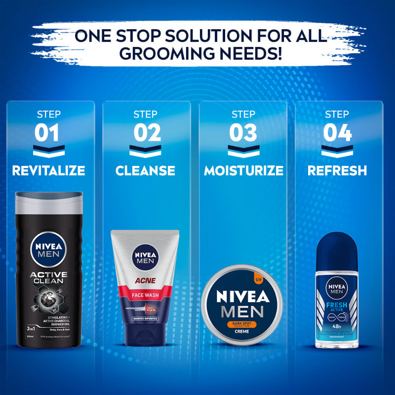Nivea MEN Acne Face Wash for Oily & Acne Prone Skin, Fights Oil & Dirt with Magnolia Bark Power, 50g Buy at Indicrest Image 6
