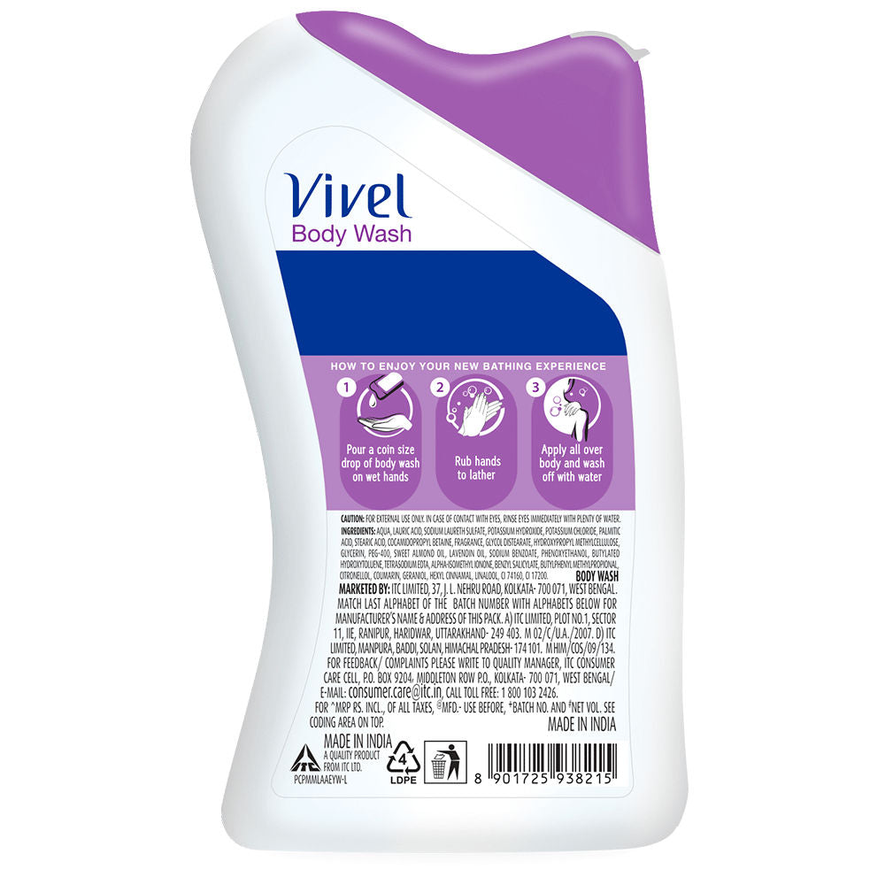 Vivel Lavender & Almond Oil Body Wash, 100ml Buy at Indicrest Image 2