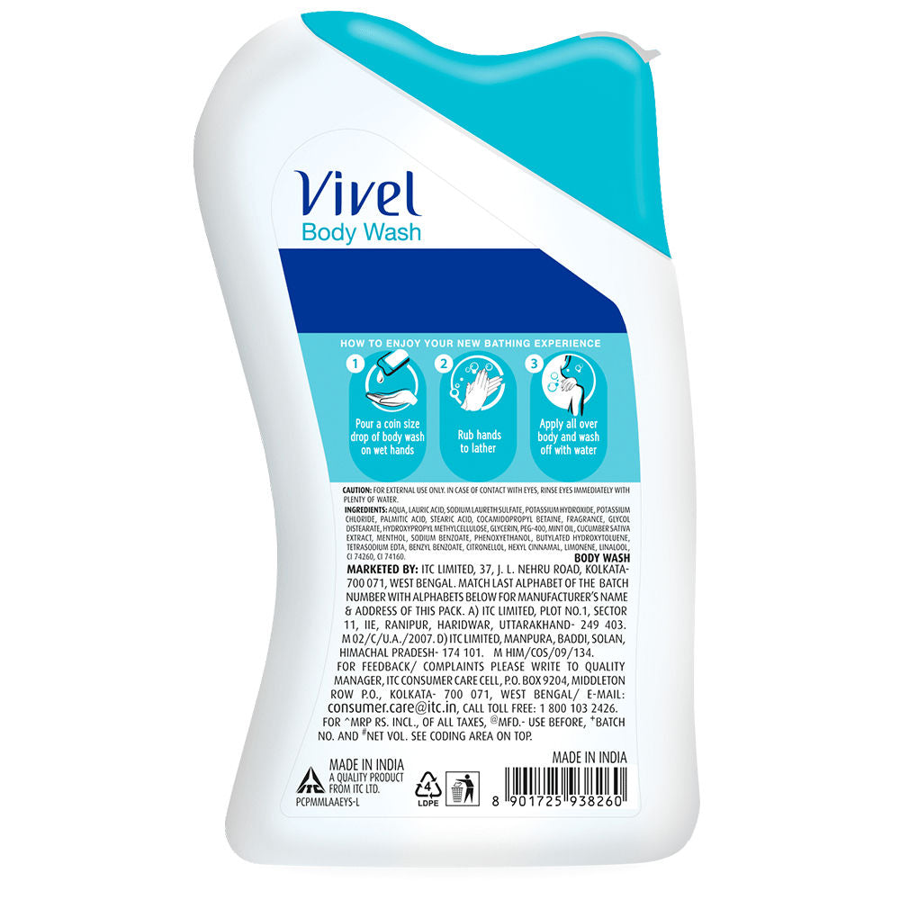 Vivel Mint & Cucumber Body Wash, 200ml Buy at Indicrest Image 2