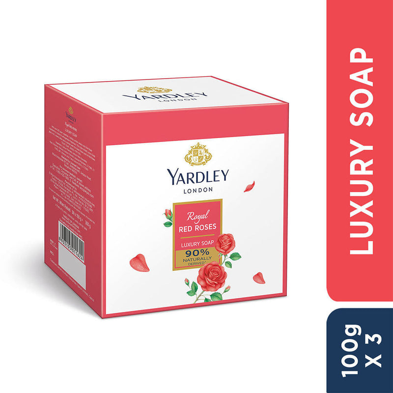 Yardley London Royal Red Roses Soap (Pack of 3), 100g Each Buy at Indicrest