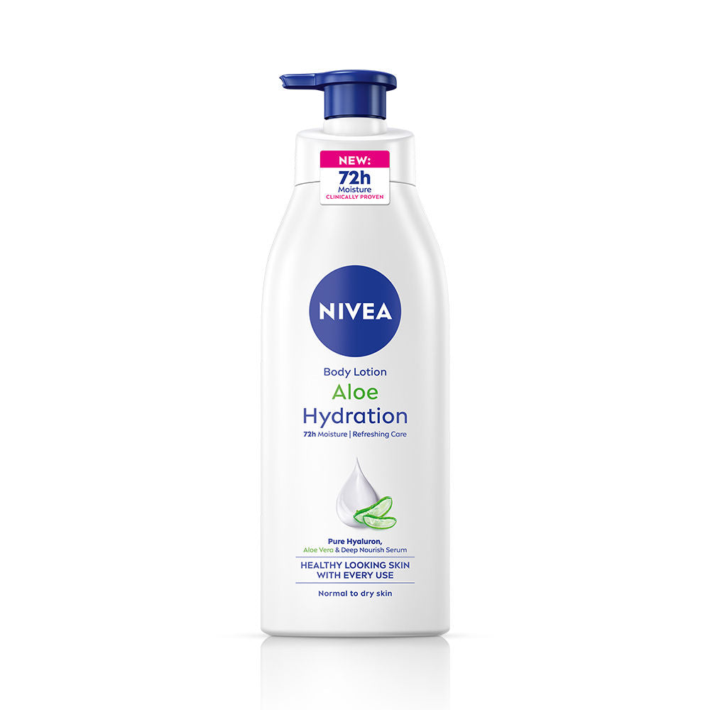 Nivea 100% NATURAL ALOEVERA Body lotion- 5 in 1 COMPLETE CARE for 72H Refreshing moisturization, 400ml Buy at Indicrest