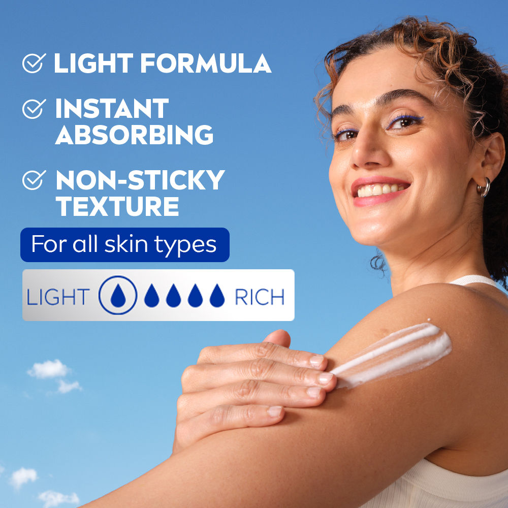 Nivea Sunscreen lotion with SPF 15 & ALOEVERA- 5 in 1 COMPLETE CARE for 48H Moisturization, 400ml Buy at Indicrest Image 5