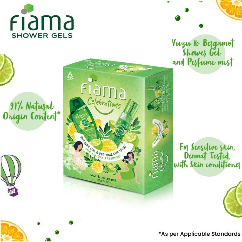 Fiama Happy Naturals Yuzu & Bergamot Bodywash & Perfume Mist,Citrus & Aromatic for Sensitive Skin, 250ml+120ml Buy at Indicrest Image 4