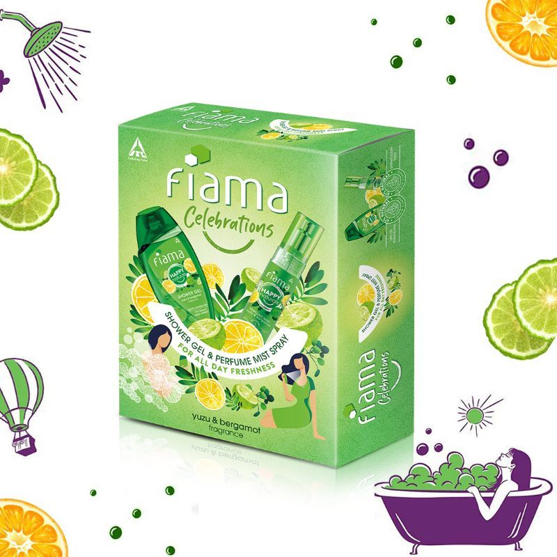 Fiama Happy Naturals Yuzu & Bergamot Bodywash & Perfume Mist,Citrus & Aromatic for Sensitive Skin, 250ml+120ml Buy at Indicrest Image 5