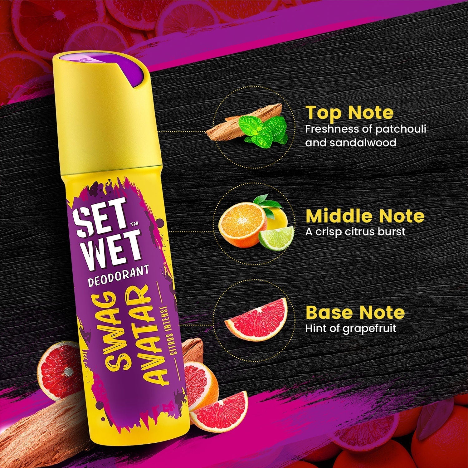 Set Wet Cool, Charm and Swag Avatar Deodorant Spray Perfume 150ml Each (Pack of 3) Buy at Indicrest Image 4